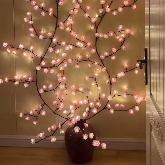BlossomGlow™ Cherry Blossom Branch Wall Light — Soft Ambient LED Decor