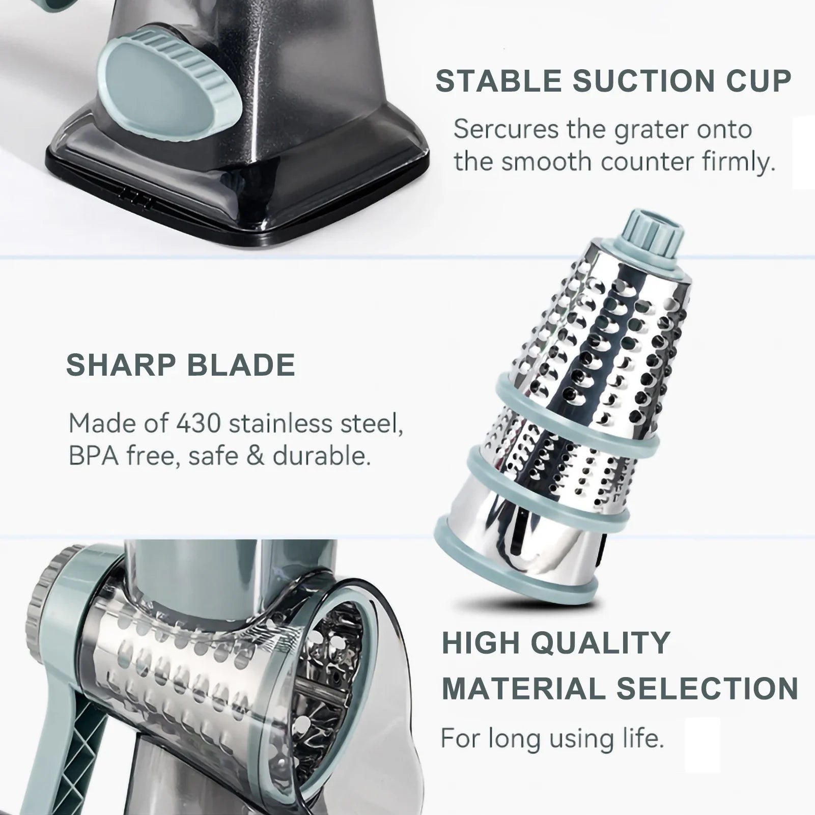 RotaryGrate™ 3-in-1 Cheese & Vegetable Slicer