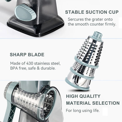 RotaryGrate™ 3-in-1 Cheese & Vegetable Slicer