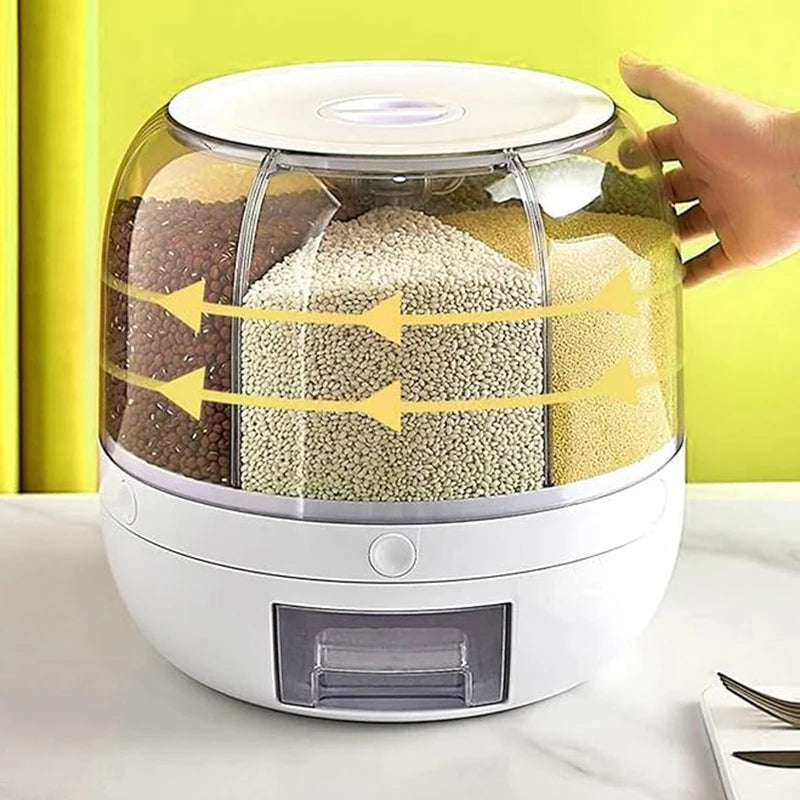 GrainVault™ Rotating 6-Grid Grain Dispenser