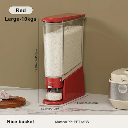 RiceOrbit™ Rotating Rice & Grain Dispenser (360° Airtight Storage)