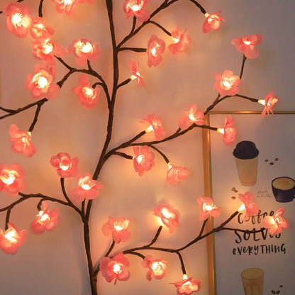 BlossomGlow™ Cherry Blossom Branch Wall Light — Soft Ambient LED Decor