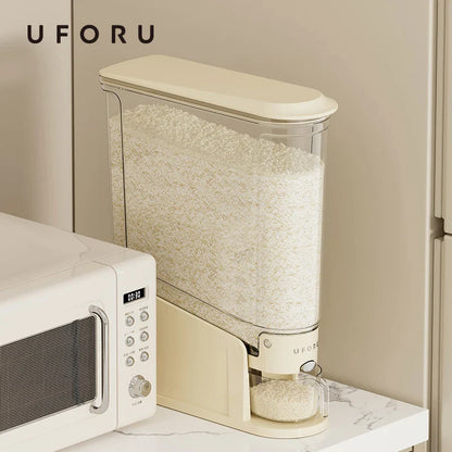 RiceOrbit™ Rotating Rice & Grain Dispenser (360° Airtight Storage)