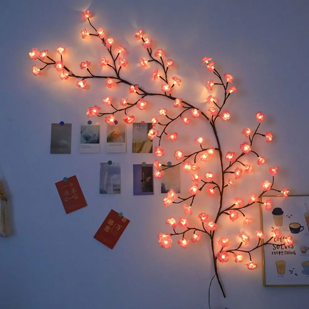 BlossomGlow™ Cherry Blossom Branch Wall Light — Soft Ambient LED Decor