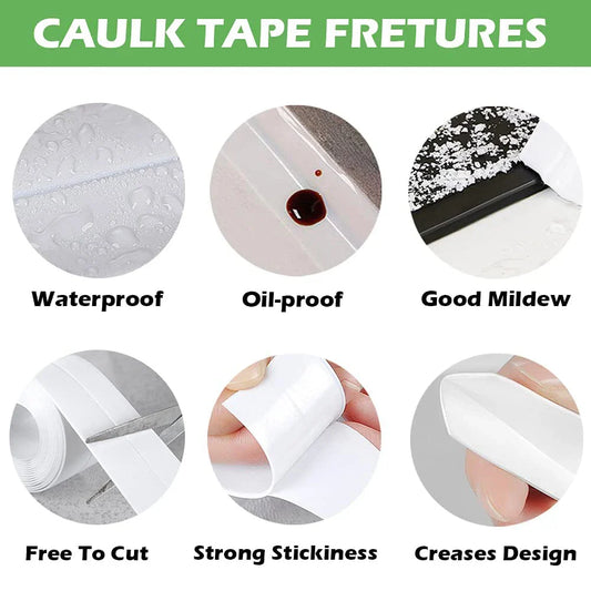 SealBright™ Waterproof Bathroom Sealing Tape (PVC Anti-Mold Strip)
