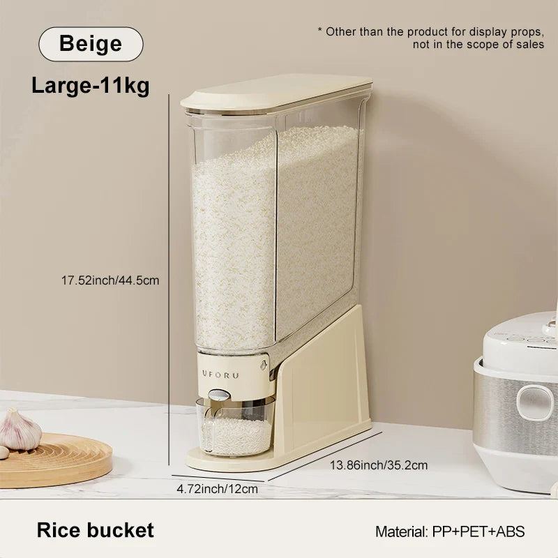 RiceOrbit™ Rotating Rice & Grain Dispenser (360° Airtight Storage)