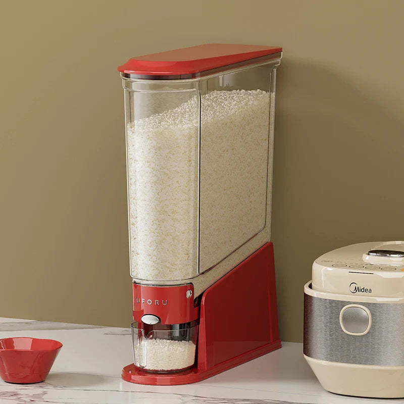 RiceOrbit™ Rotating Rice & Grain Dispenser (360° Airtight Storage)