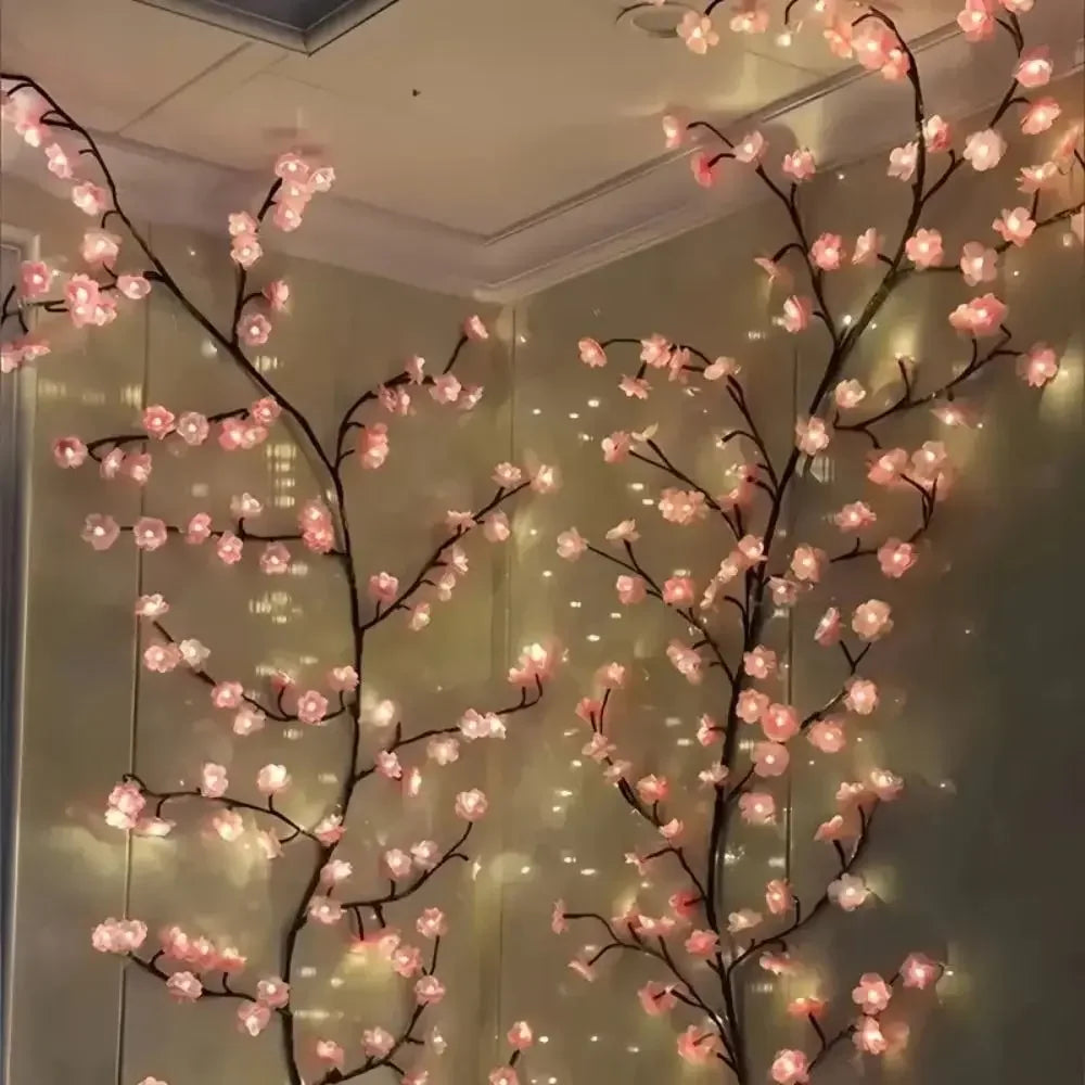 BlossomGlow™ Cherry Blossom Branch Wall Light — Soft Ambient LED Decor