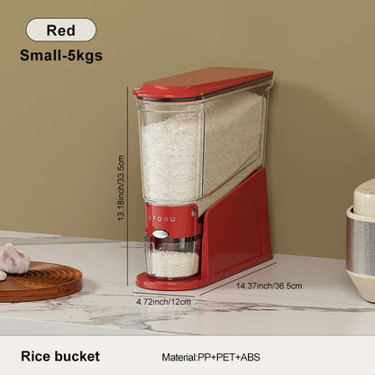RiceOrbit™ Rotating Rice & Grain Dispenser (360° Airtight Storage)