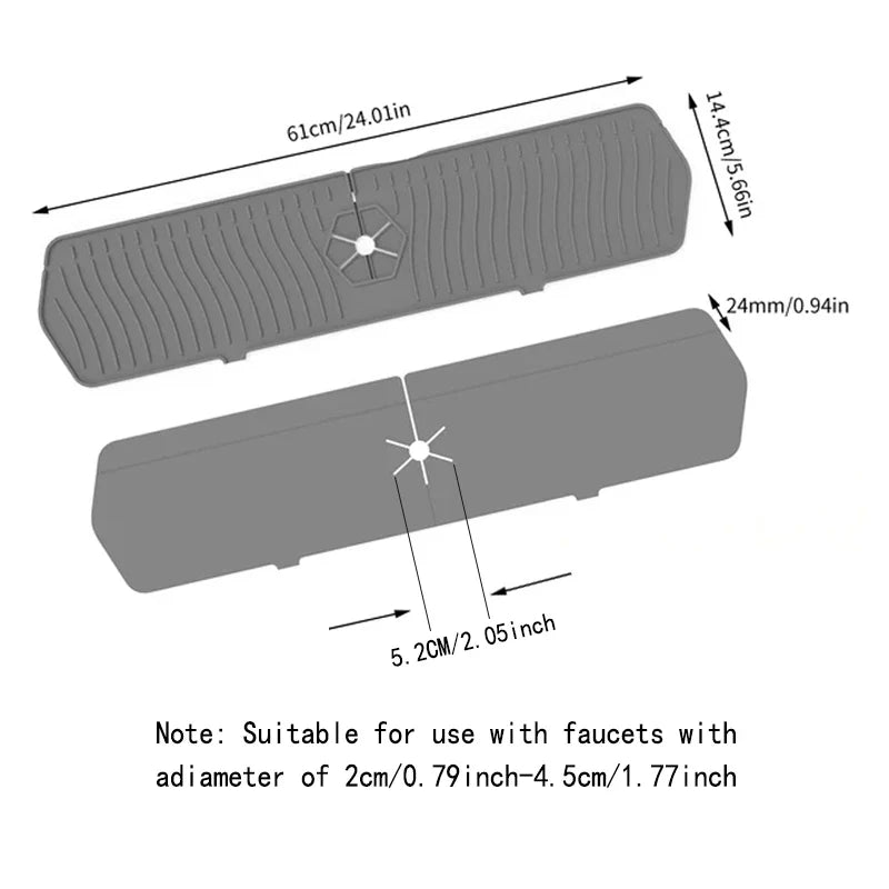 DryDock™ Faucet Drain & Organizer Mat