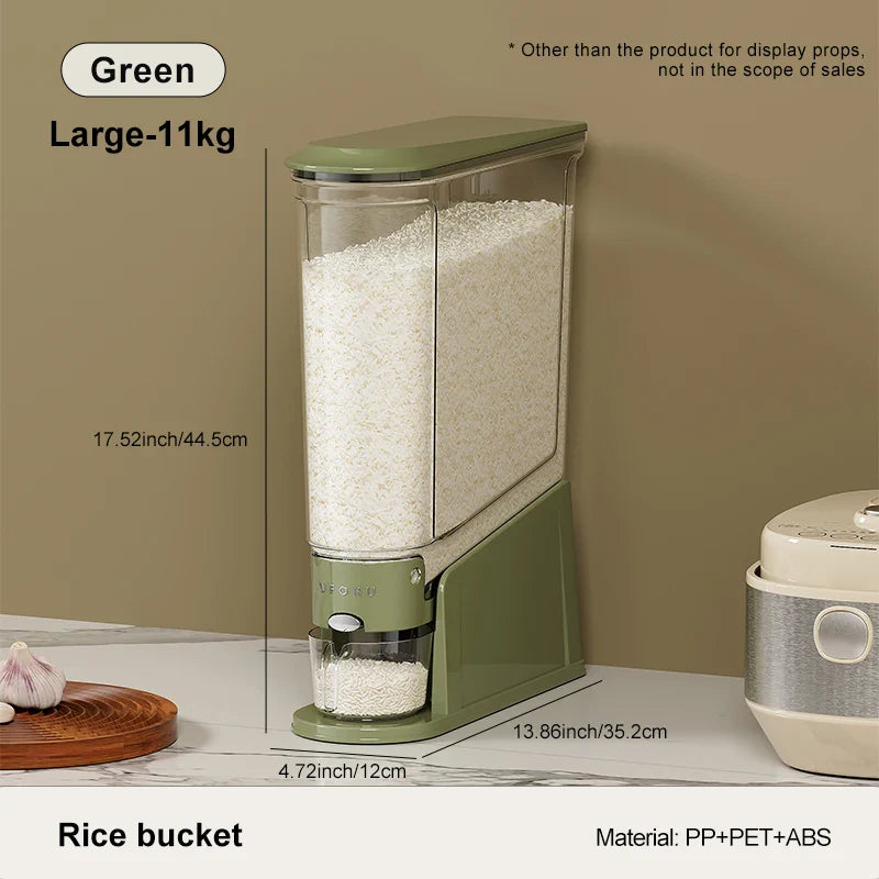 RiceOrbit™ Rotating Rice & Grain Dispenser (360° Airtight Storage)