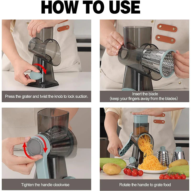RotaryGrate™ 3-in-1 Cheese & Vegetable Slicer