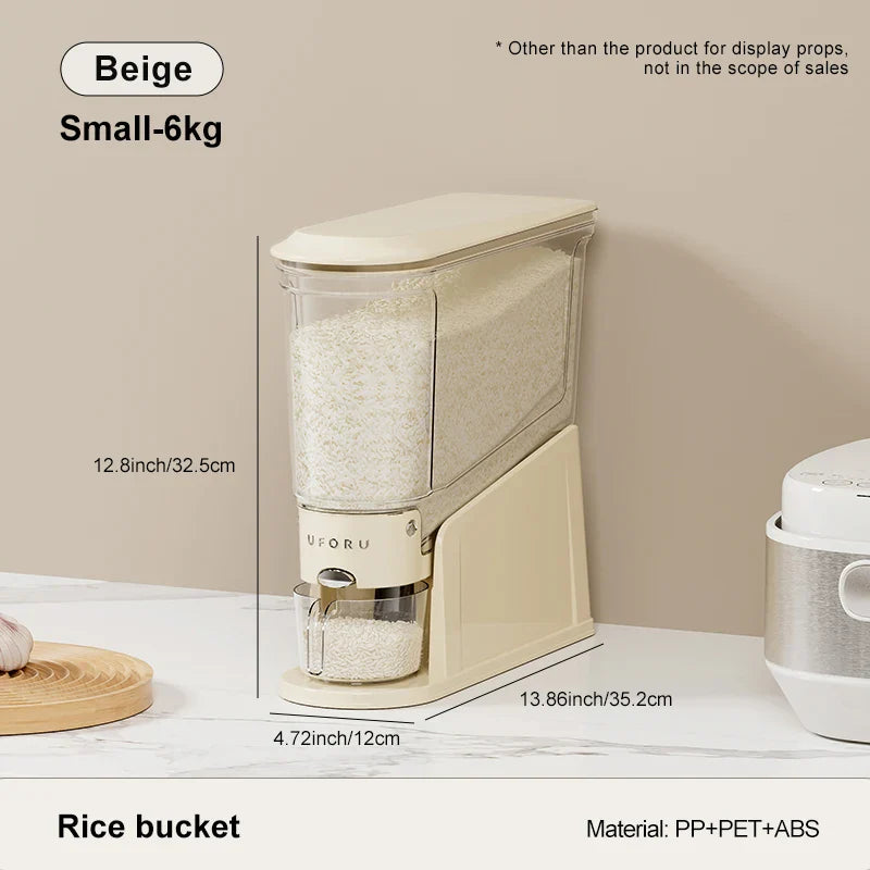 RiceOrbit™ Rotating Rice & Grain Dispenser (360° Airtight Storage)