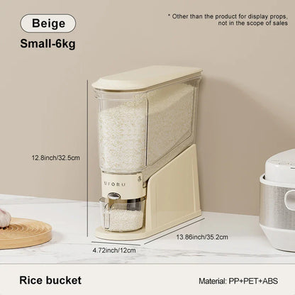 RiceOrbit™ Rotating Rice & Grain Dispenser (360° Airtight Storage)