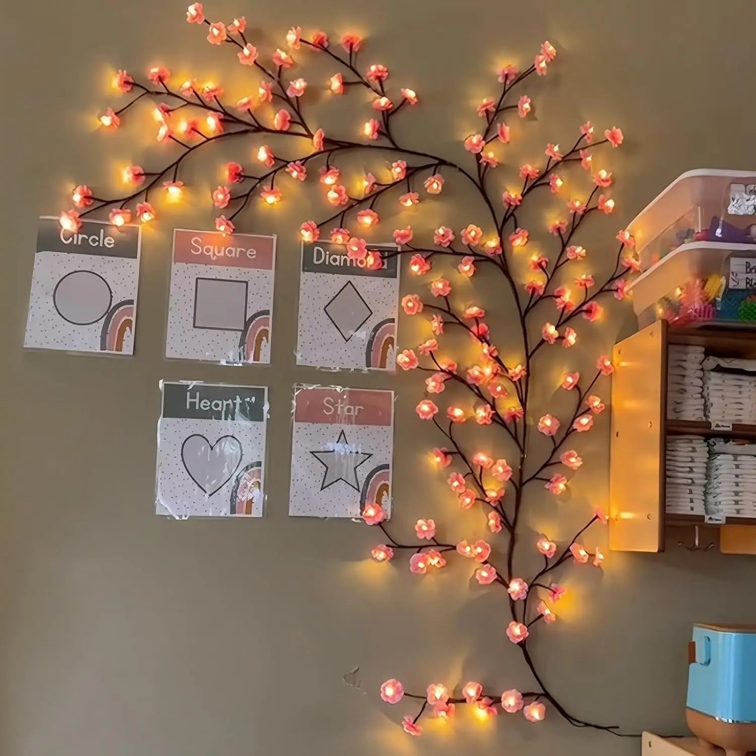 BlossomGlow™ Cherry Blossom Branch Wall Light — Soft Ambient LED Decor